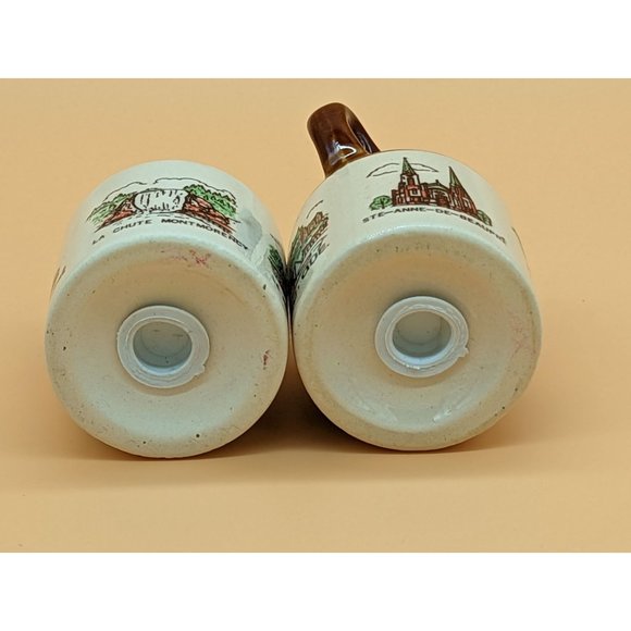 Vintage Salt and Pepper Shaker Jugs Souvenir La Porte Saint-Louis, Quebec - Picture 8 of 10